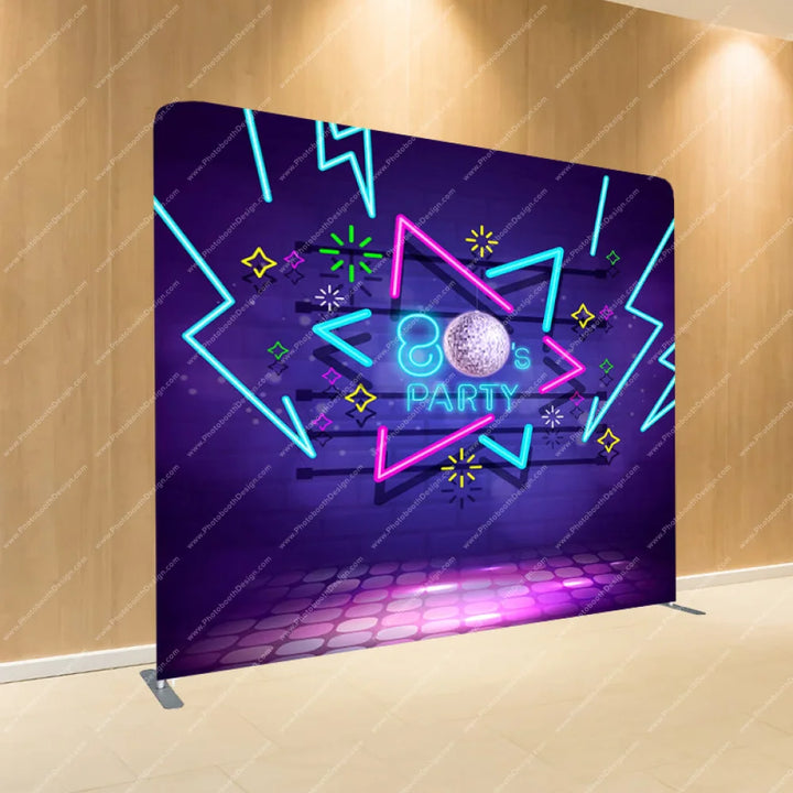 80S Party - Pillow Cover Backdrop Backdrops