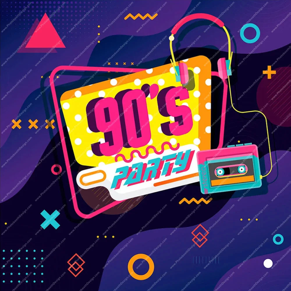 90S Party - Pillow Cover Backdrop Backdrops