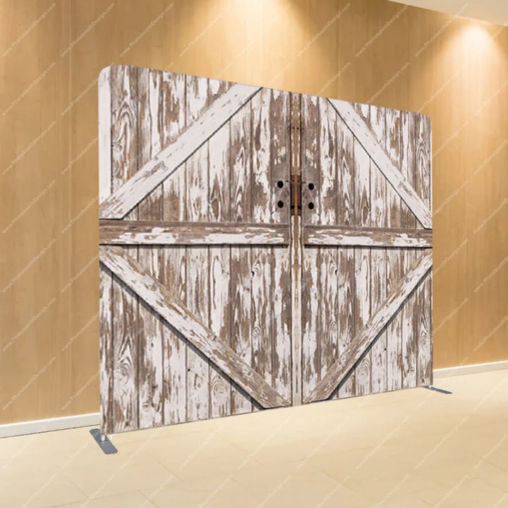 Aged White Barn Doors - Pillow Cover Backdrop