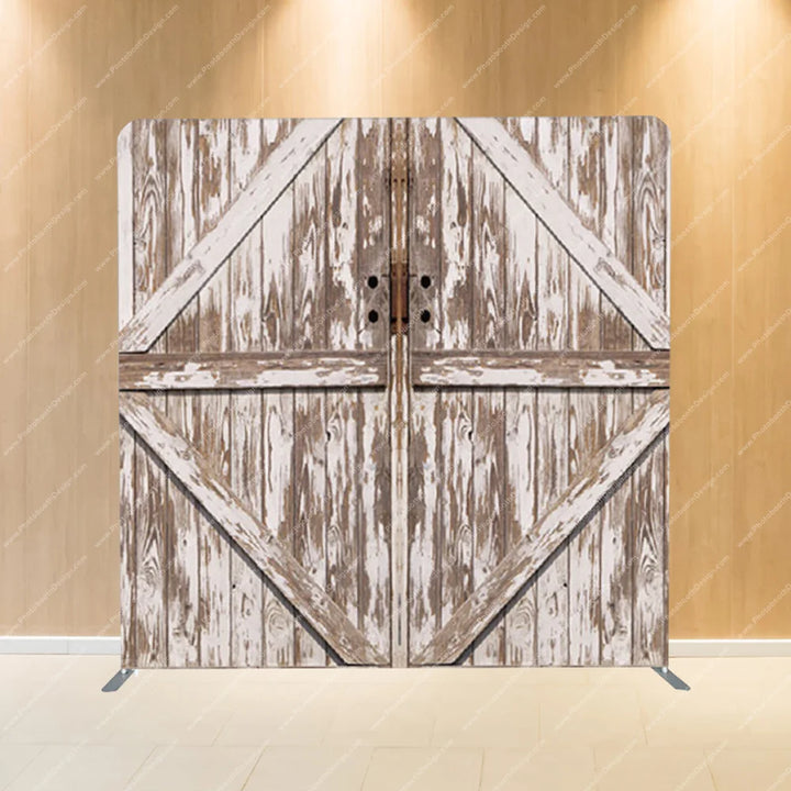 Aged White Barn Doors - Pillow Cover Backdrop