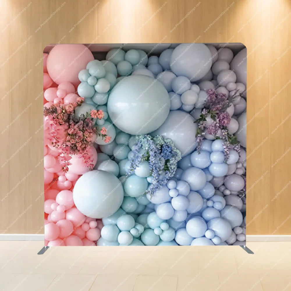 Balloon Flower Wall - Pillow Cover Backdrop Backdrops