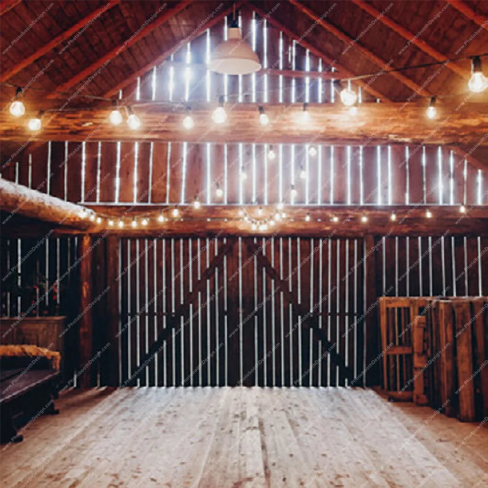 Barn String Lights – Pillow Cover Backdrop