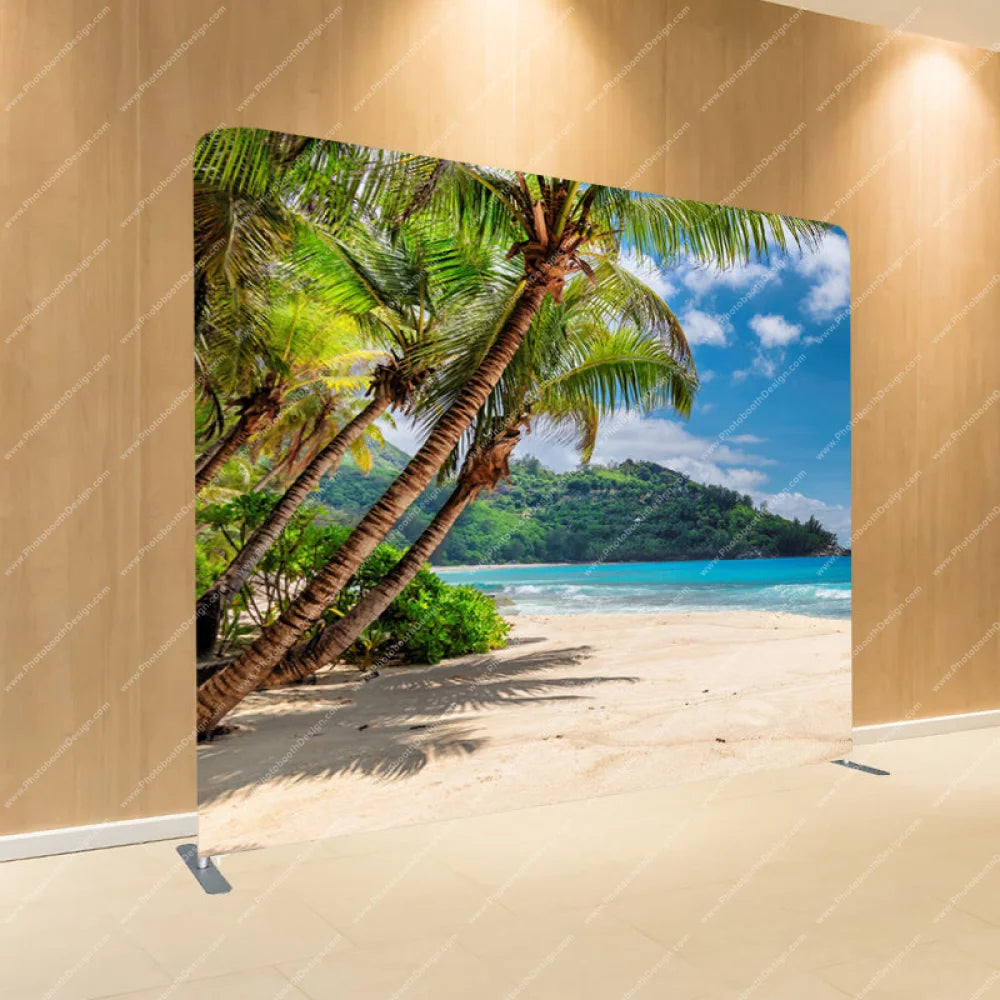 Beach Island Palms - Pillow Cover Backdrop Backdrops