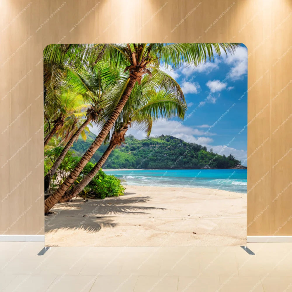 Beach Island Palms - Pillow Cover Backdrop Backdrops