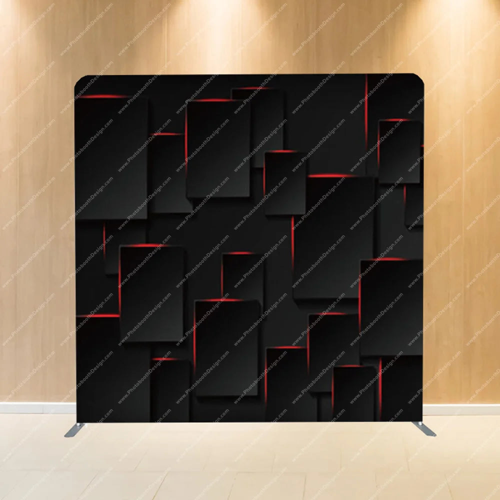 Black Red Panels – Pillow Cover Backdrop