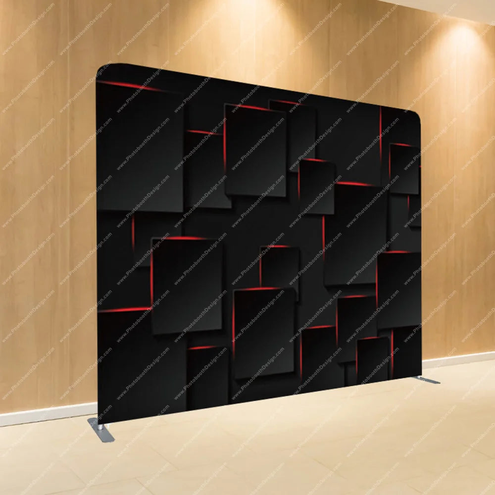 Black Red Panels – Pillow Cover Backdrop