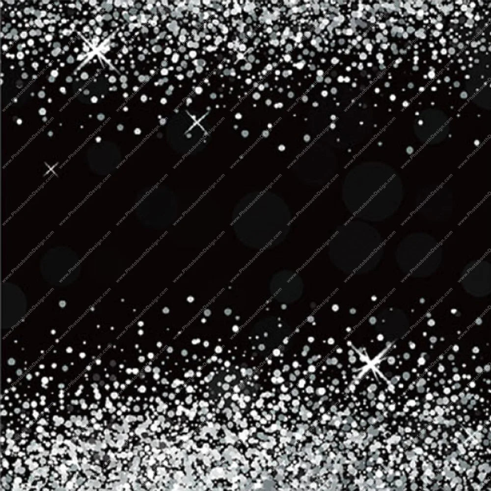 Black Sparkle Snowfall – Pillow Cover Backdrop