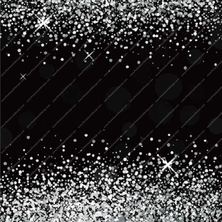 Black Sparkle Snowfall – Pillow Cover Backdrop