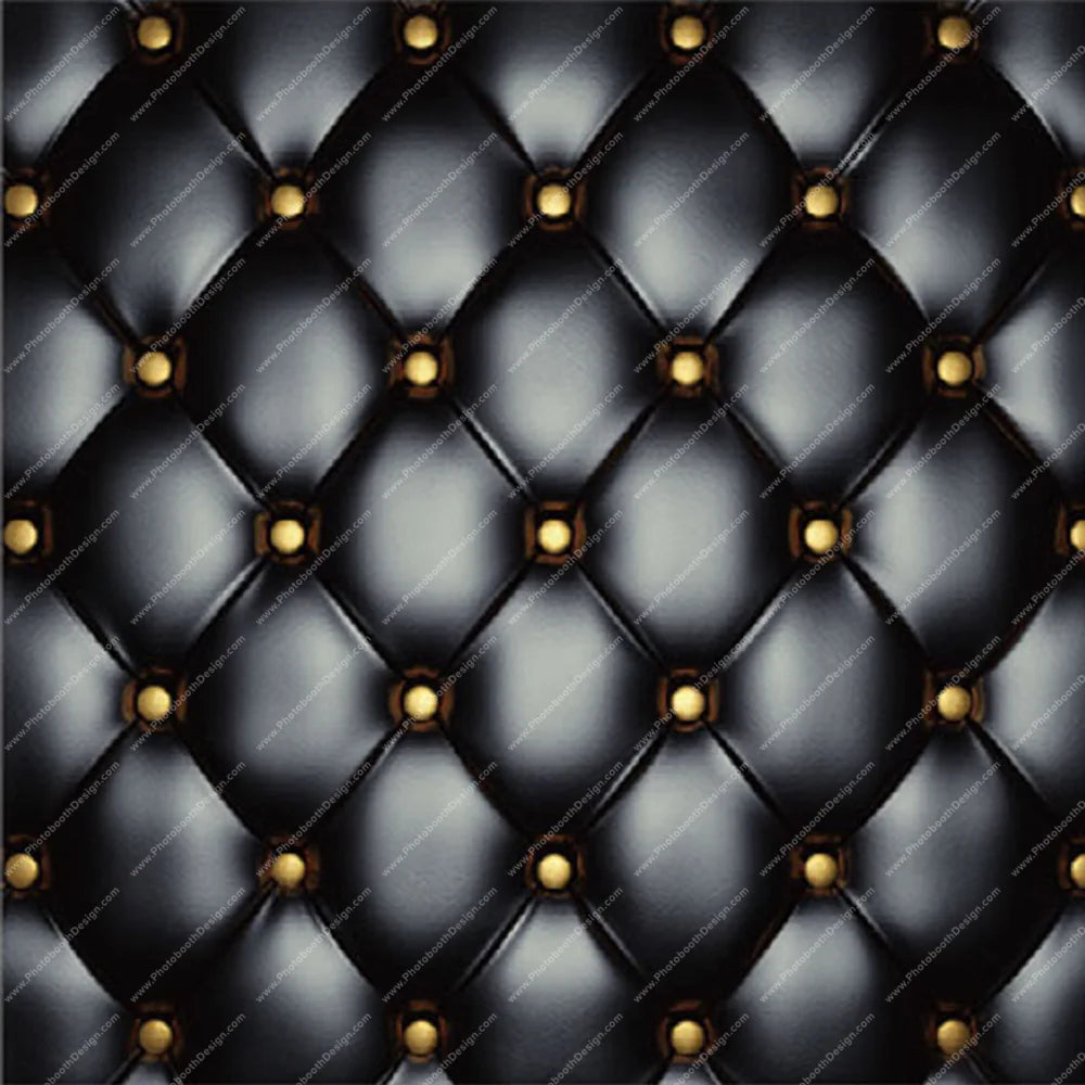 Black Tufted with Gold Studs – Pillow Cover Backdrop