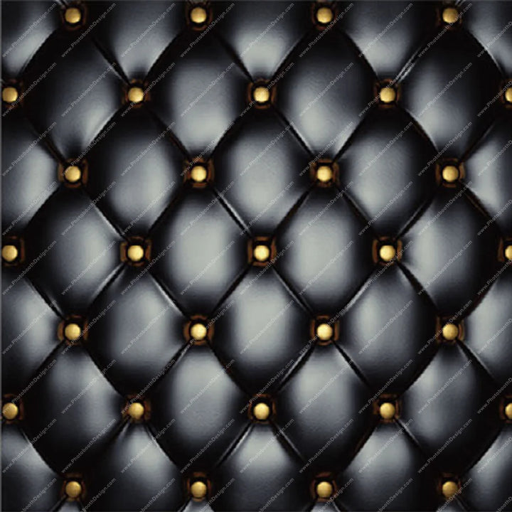 Black Tufted with Gold Studs – Pillow Cover Backdrop