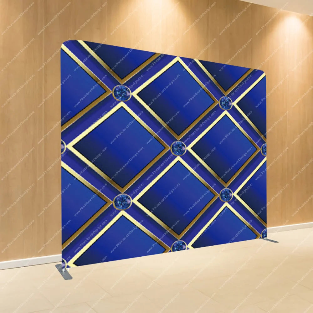 Blue Royal Lattice – Pillow Cover Backdrop