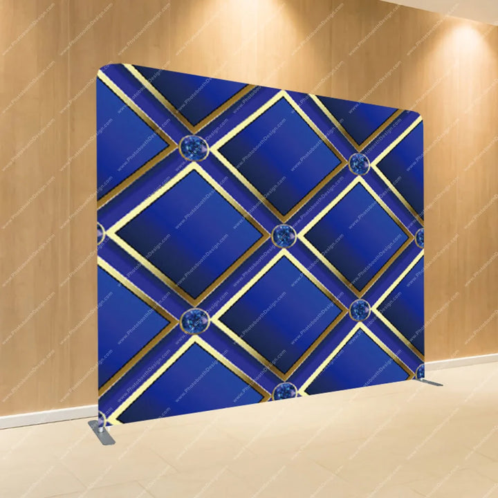 Blue Royal Lattice – Pillow Cover Backdrop