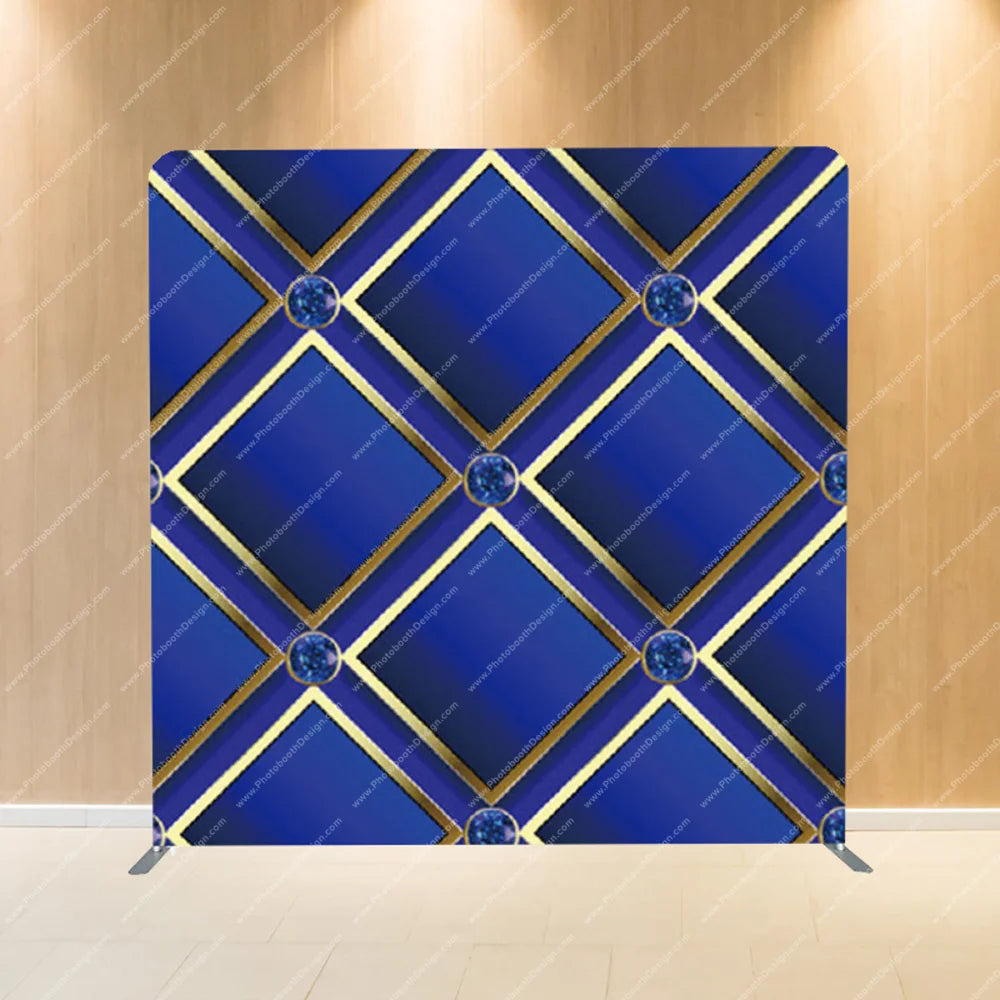 Blue Royal Lattice – Pillow Cover Backdrop