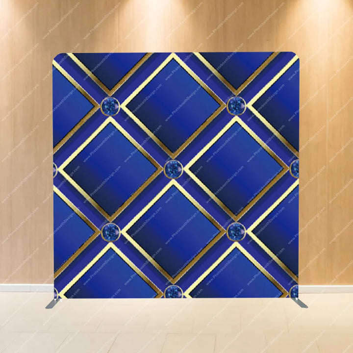 Blue Royal Lattice – Pillow Cover Backdrop