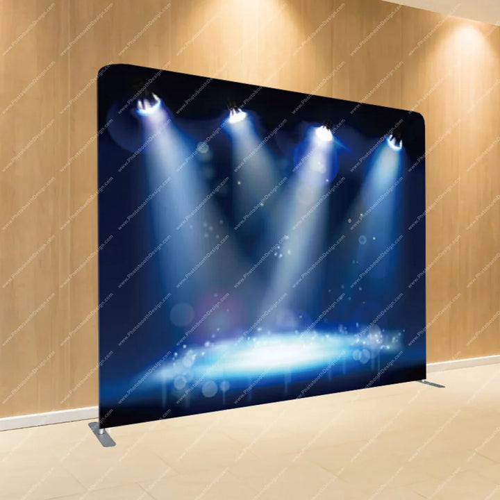 Blue Spotlight Stage – Pillow Cover Backdrop