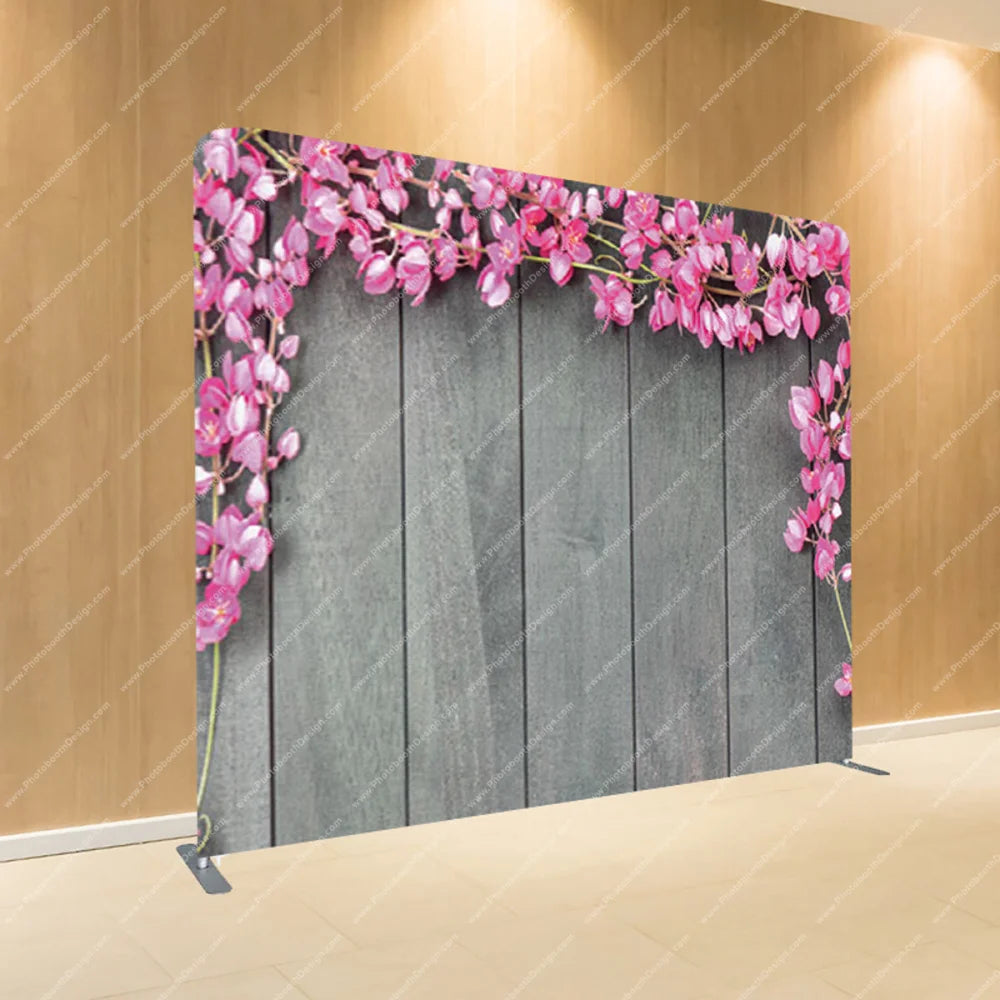 Blush Cherry Blossom Wood Wall - Pillow Cover Backdrop