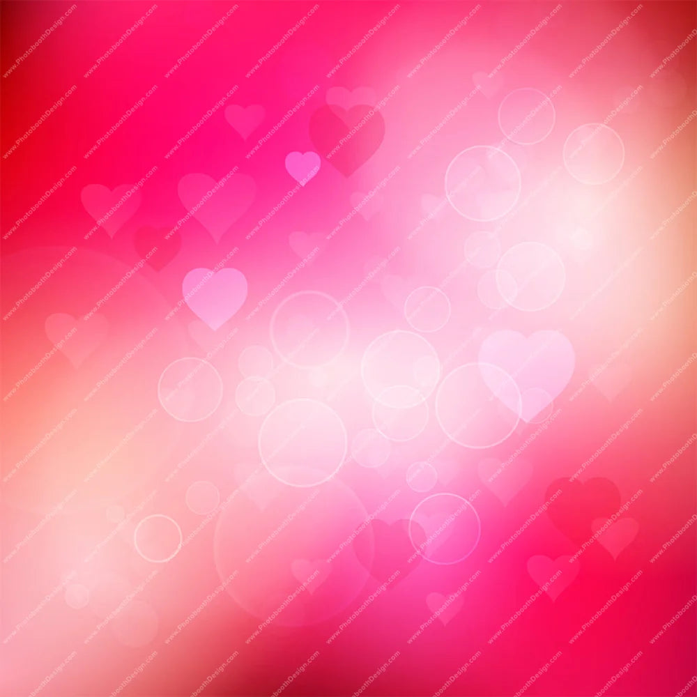 Bokeh Hearts - Pillow Cover Backdrop Backdrops