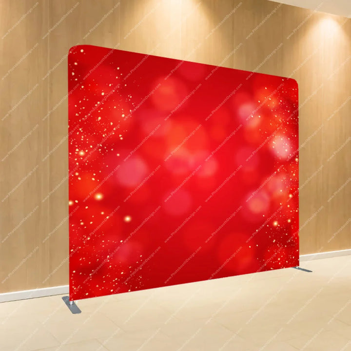 Bokeh Red Sparkles - Pillow Cover Backdrop Backdrops