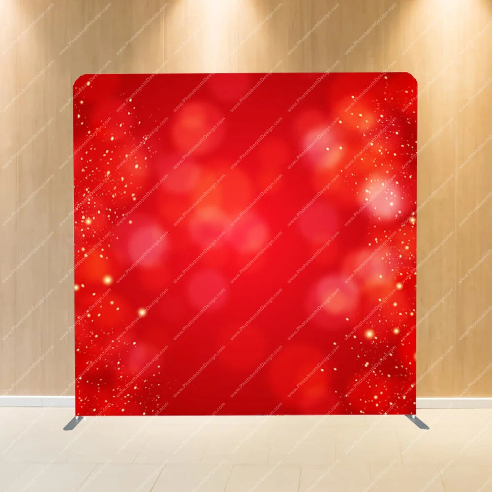 Bokeh Red Sparkles - Pillow Cover Backdrop Backdrops