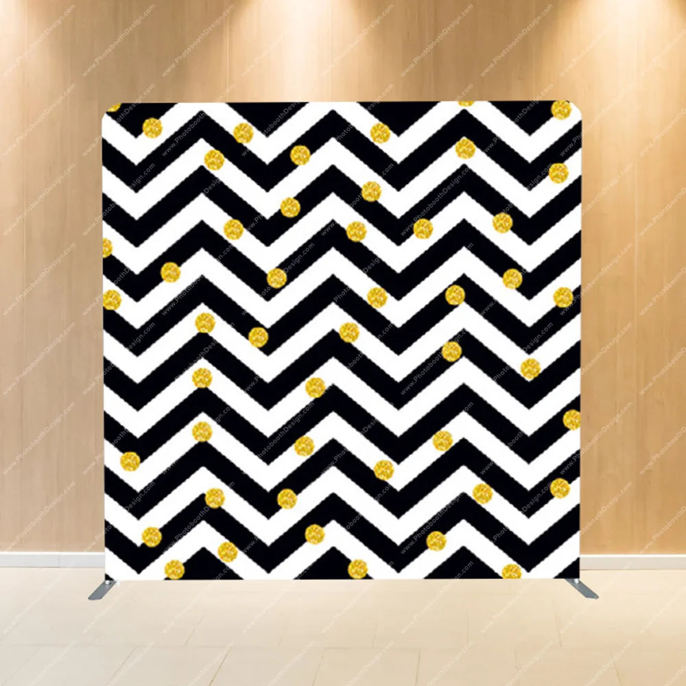 Bold Chevron Noir – Pillow Cover Backdrop