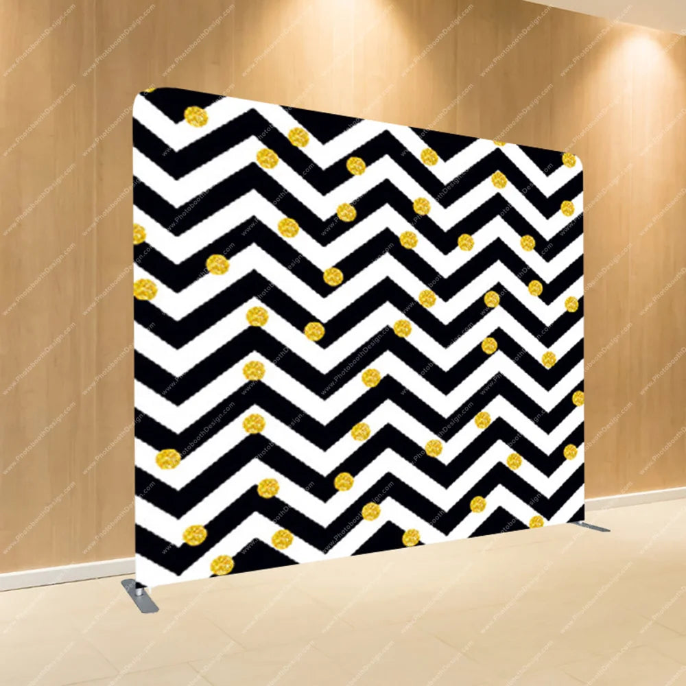 Bold Chevron Noir – Pillow Cover Backdrop