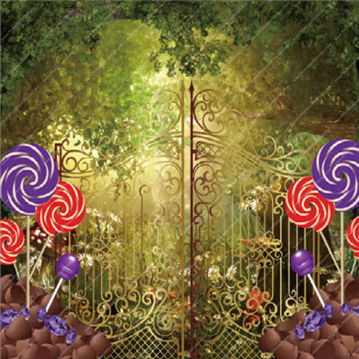 Candy Garden Gate – Pillow Cover Backdrop