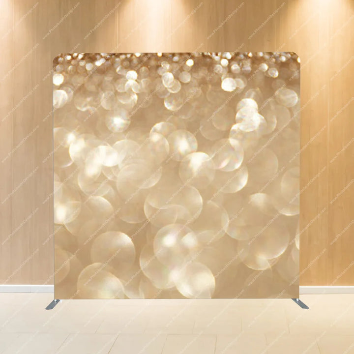 Champagne Gold Bokeh Lights - Pillow Cover Backdrop