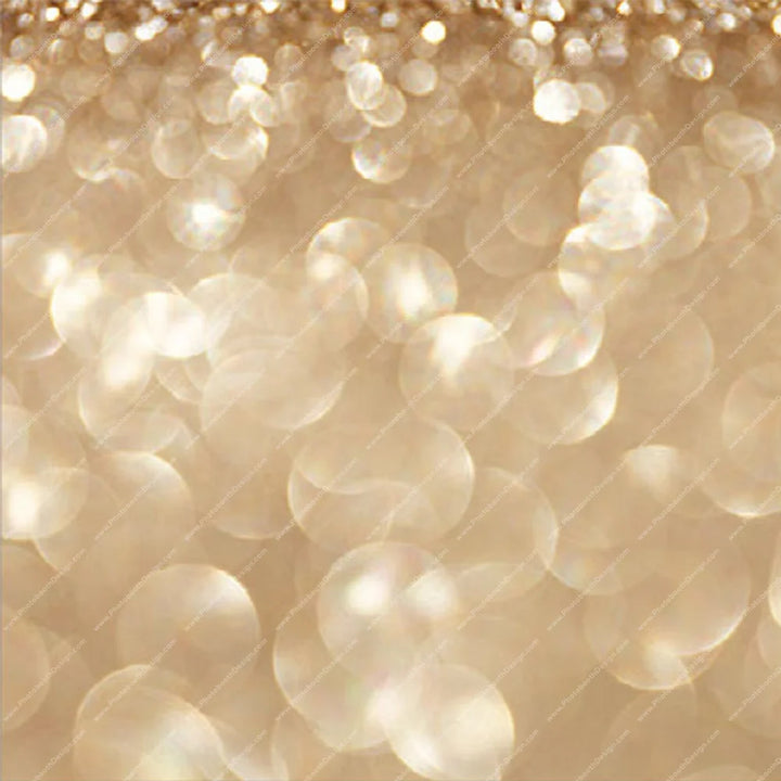 Champagne Gold Bokeh Lights - Pillow Cover Backdrop