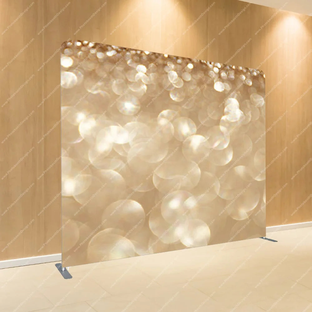 Champagne Gold Bokeh Lights - Pillow Cover Backdrop