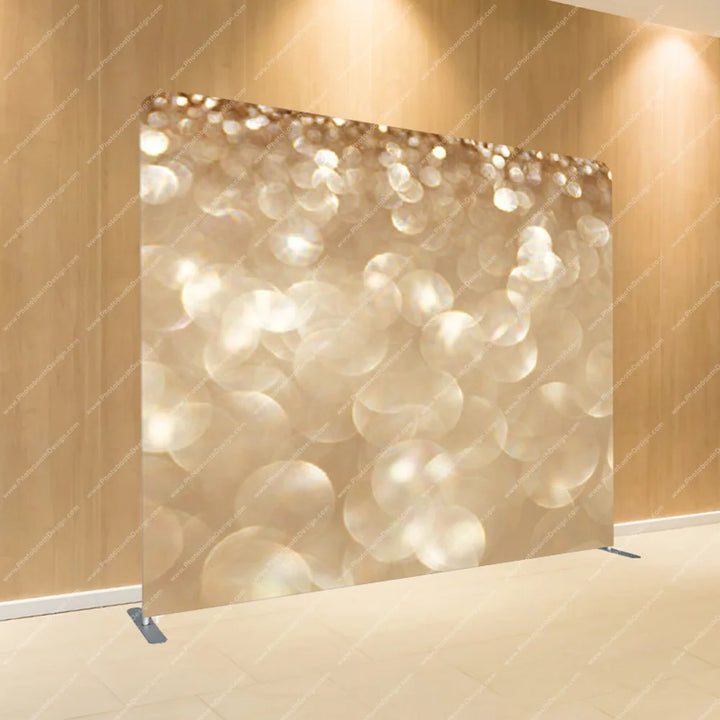 Champagne Gold Bokeh Lights - Pillow Cover Backdrop