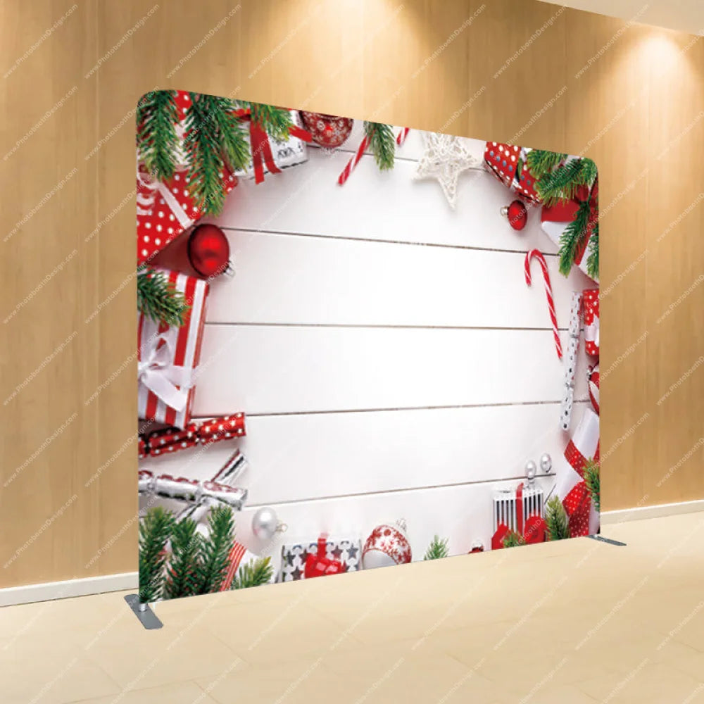 Christmas Festive Frame - Pillow Cover Backdrop Backdrops