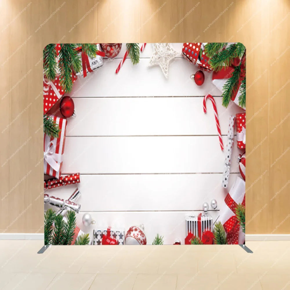 Christmas Festive Frame - Pillow Cover Backdrop Backdrops