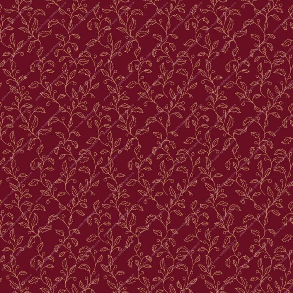 Christmas Pattern Holly - Pillow Cover Backdrop Backdrops