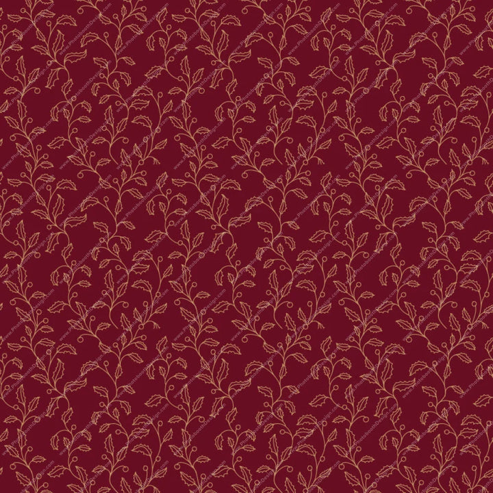 Christmas Pattern Holly - Pillow Cover Backdrop Backdrops