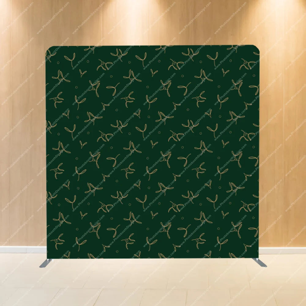 Christmas Pattern Mistletoe - Pillow Cover Backdrop Backdrops