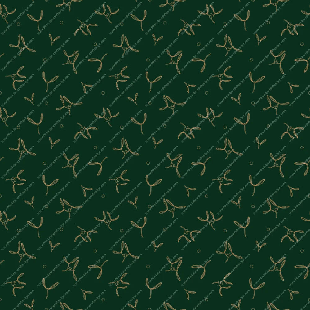 Christmas Pattern Mistletoe - Pillow Cover Backdrop Backdrops