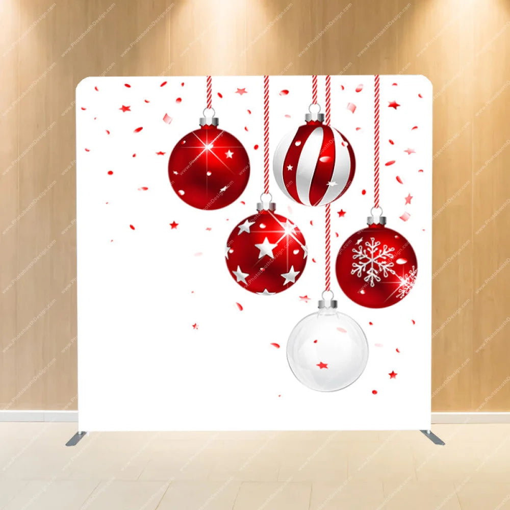 Christmas Twinkling Ornaments - Pillow Cover Backdrop Backdrops