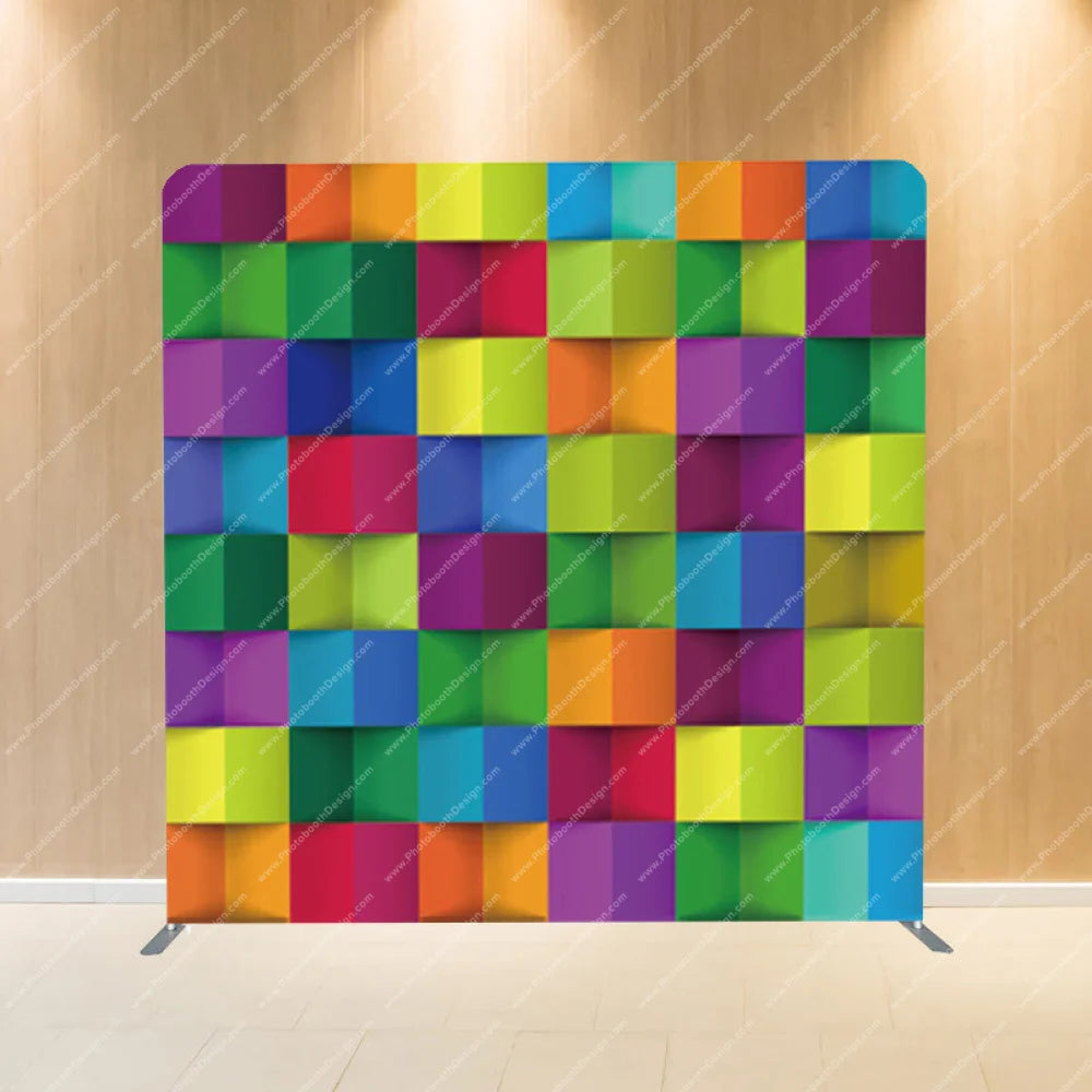 Colorful Blocks Parade - Pillow Cover Backdrop Backdrops