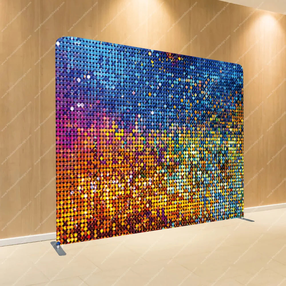 Colorful Pixel Rain - Pillow Cover Backdrop Backdrops