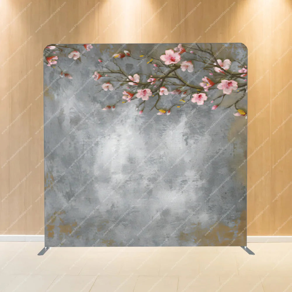 Concrete Floral Drizzle - Pillow Cover Backdrop Backdrops