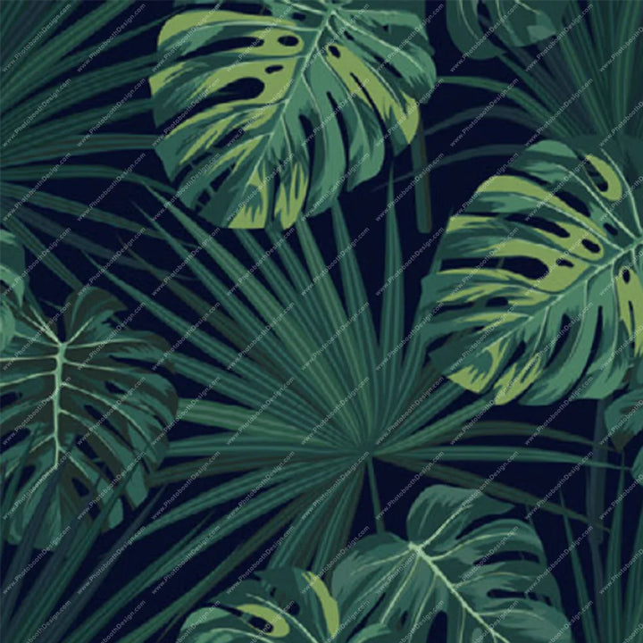 Deep Jungle Monstera – Pillow Cover Backdrop