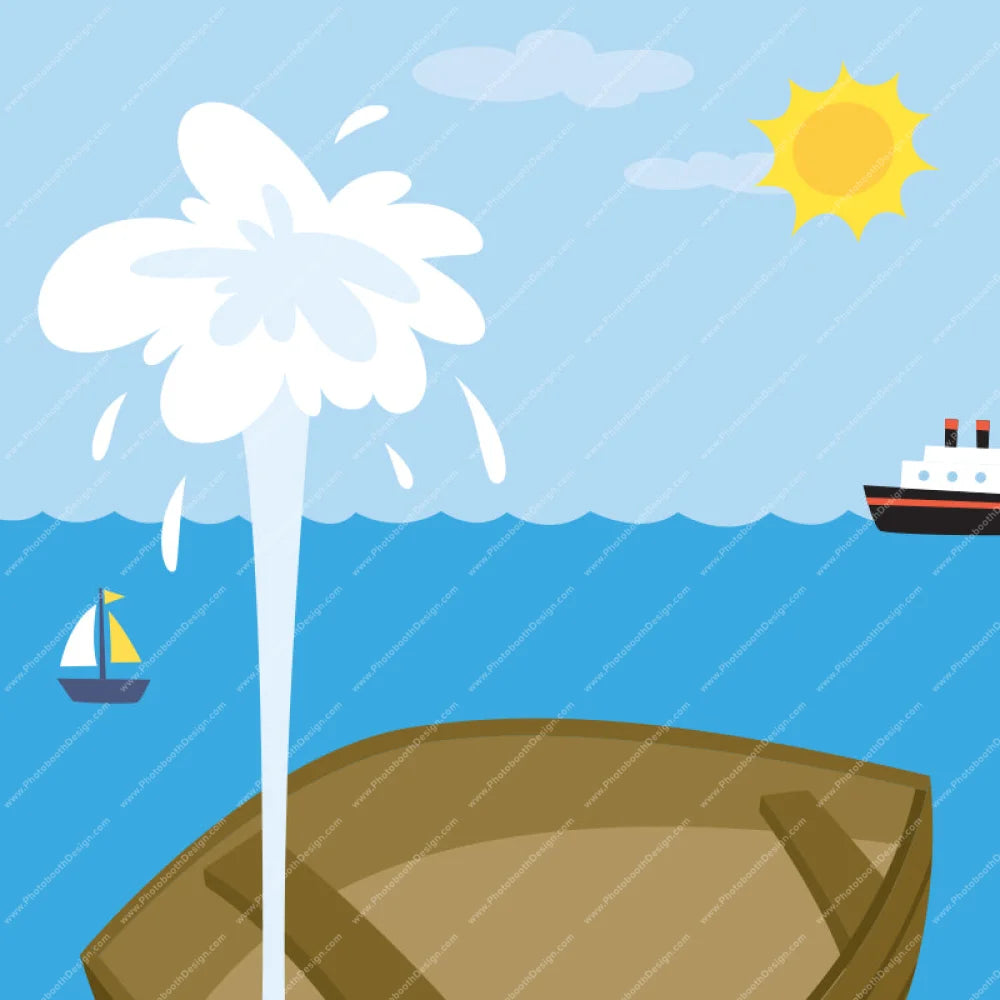 Donald Sinking Boat - Pillow Cover Backdrop Backdrops