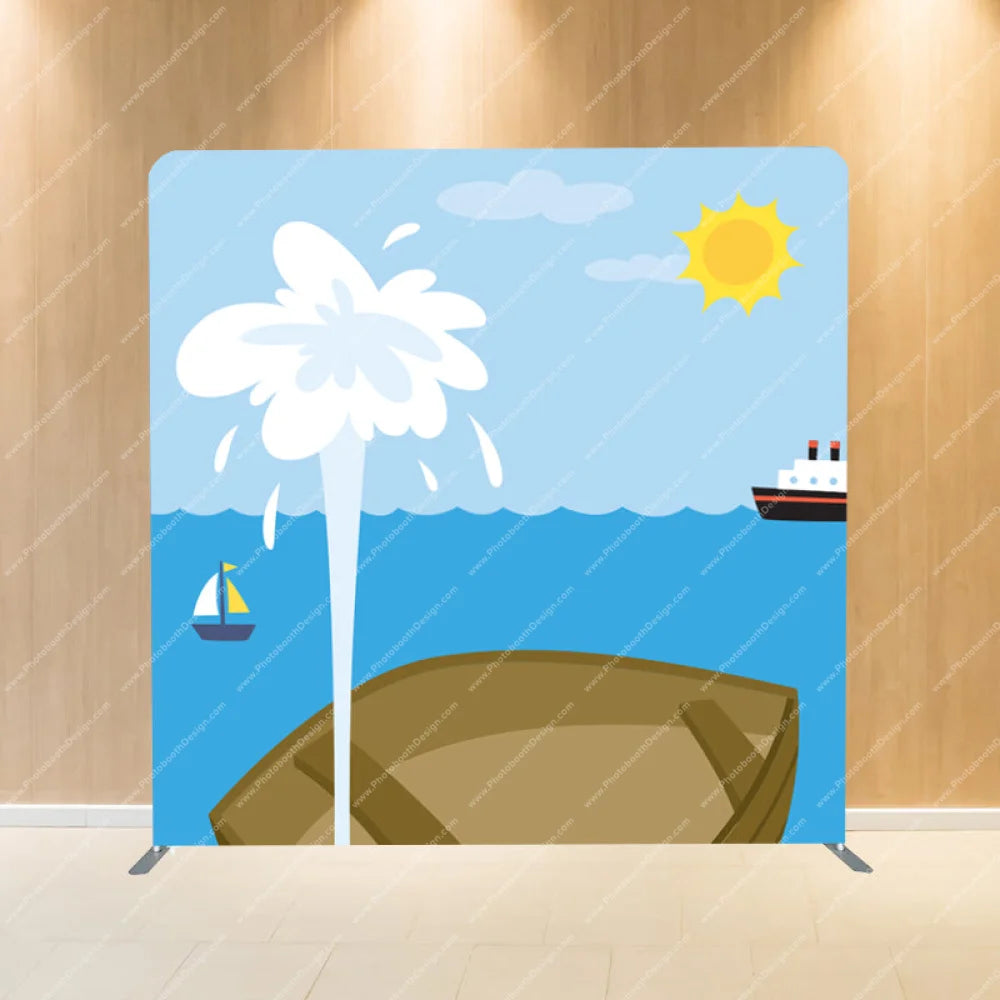 Donald Sinking Boat - Pillow Cover Backdrop Backdrops