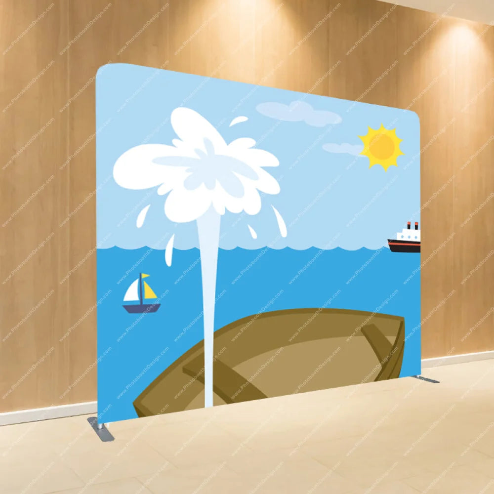 Donald Sinking Boat - Pillow Cover Backdrop Backdrops