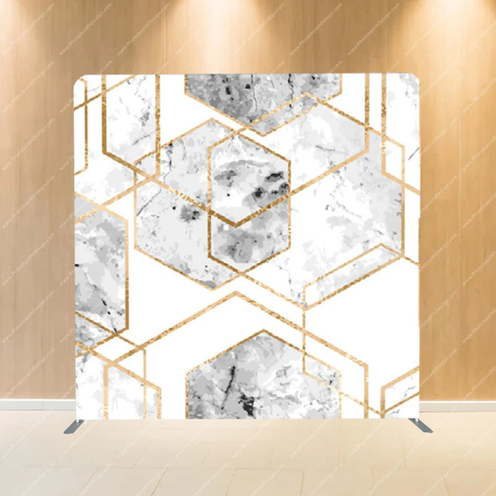 Elegant Marble Marquetry - Pillow Cover Backdrop