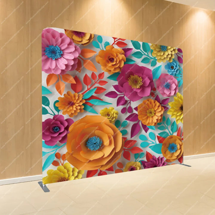Festival Florals Orange – Pillow Cover Backdrop