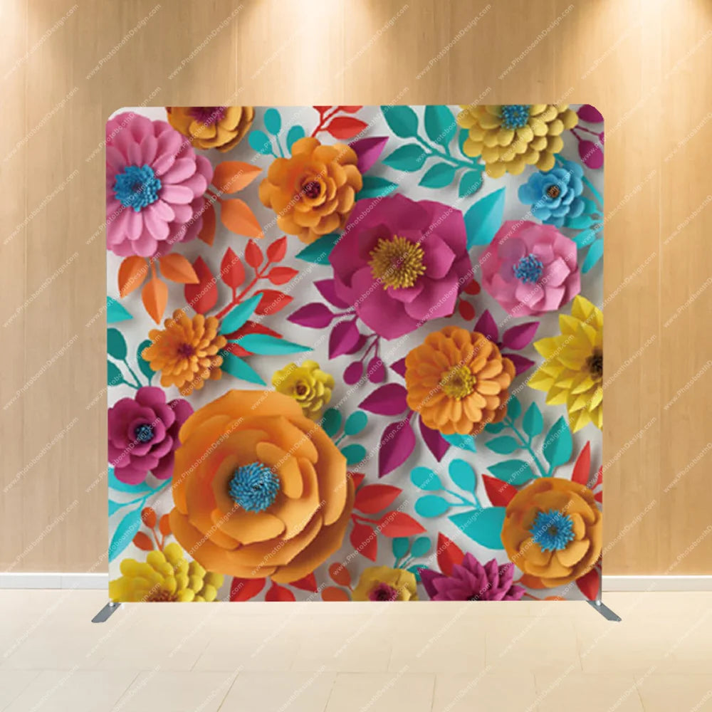 Festival Florals Orange – Pillow Cover Backdrop