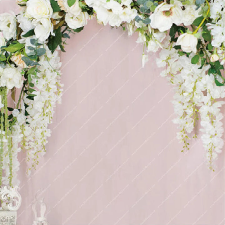 Floral Chiffon Elegance - Pillow Cover Backdrop Backdrops