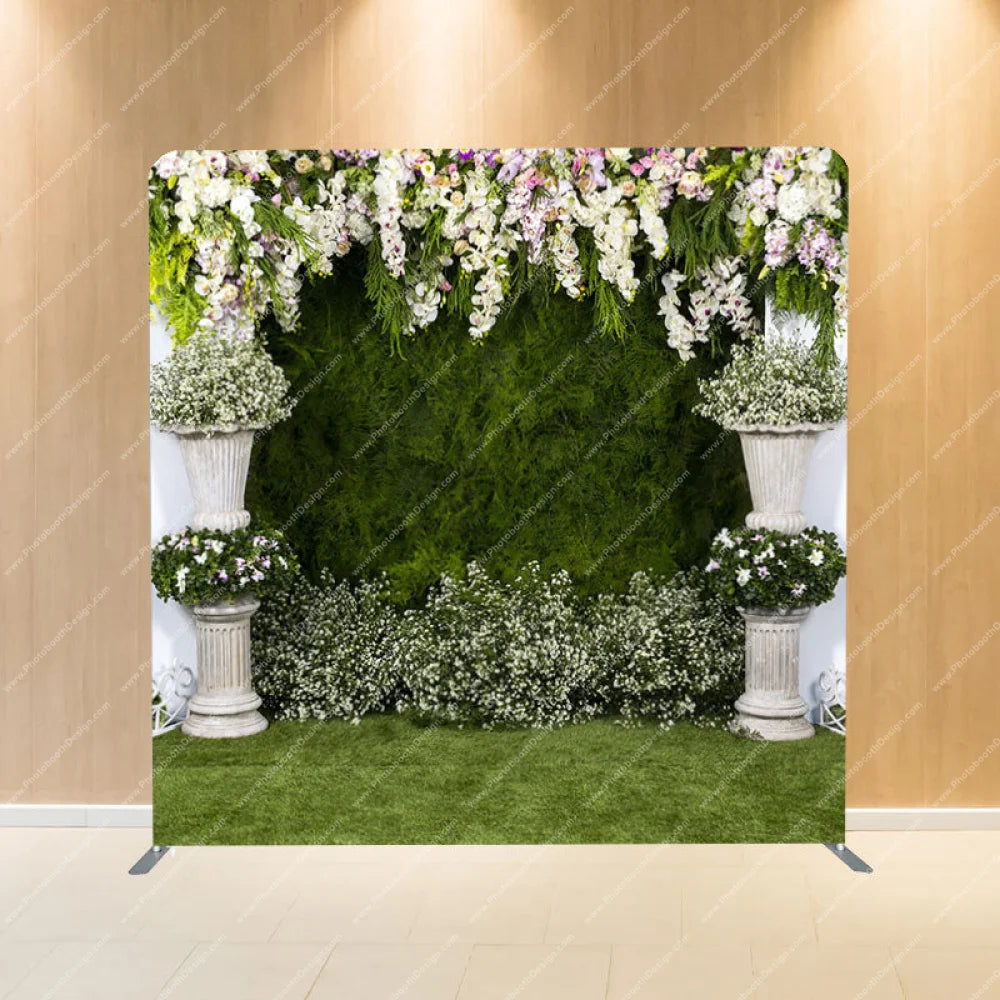 Flower Arches - Pillow Cover Backdrop Backdrops