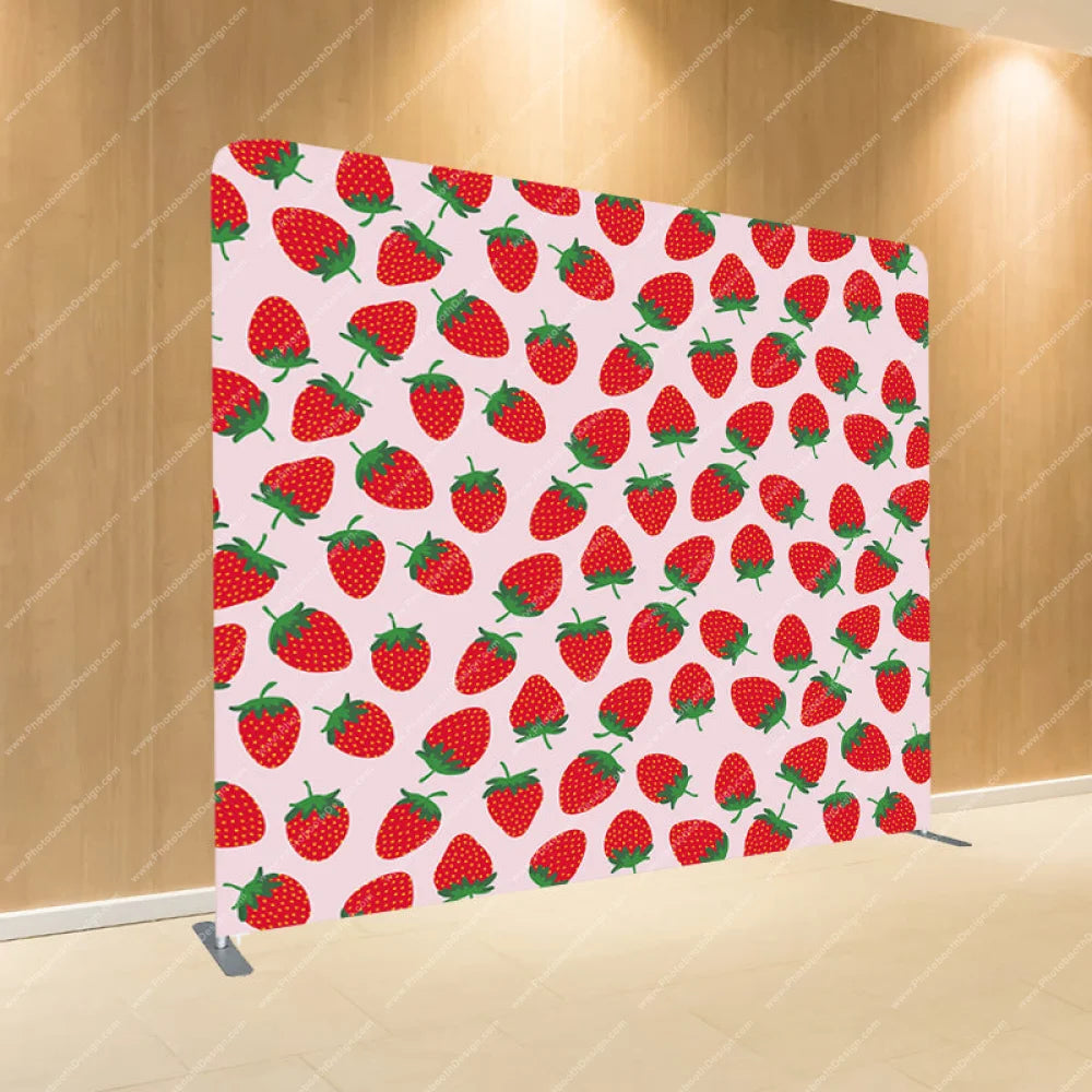 Fruity Strawberries - Pillow Cover Backdrop Backdrops